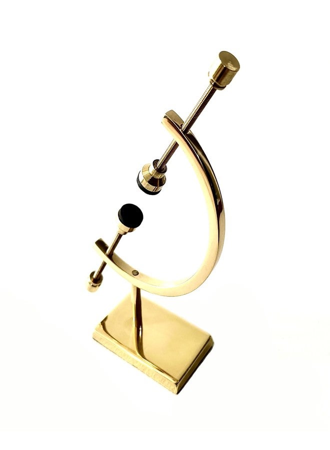 Clearco Sphere Coin Display Stand, Caliper Style Mineral Display Stand For Minerals, Ornaments, Gems, Shells, Coins, Spheres, Artifacts, etc., Brass, 6 inches - Image 4